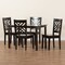 Baxton Studio Ani Modern and Contemporary Dark Brown Finished Wood 5-Piece Dining Set 183-11430-8026-Zoro - alternate 9